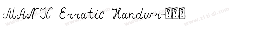 MANIC Erratic Handwr字体转换